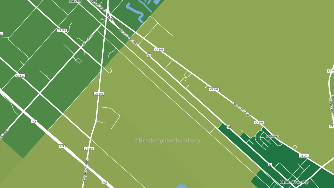 Da Costa, NJ block-group voter-turnout map