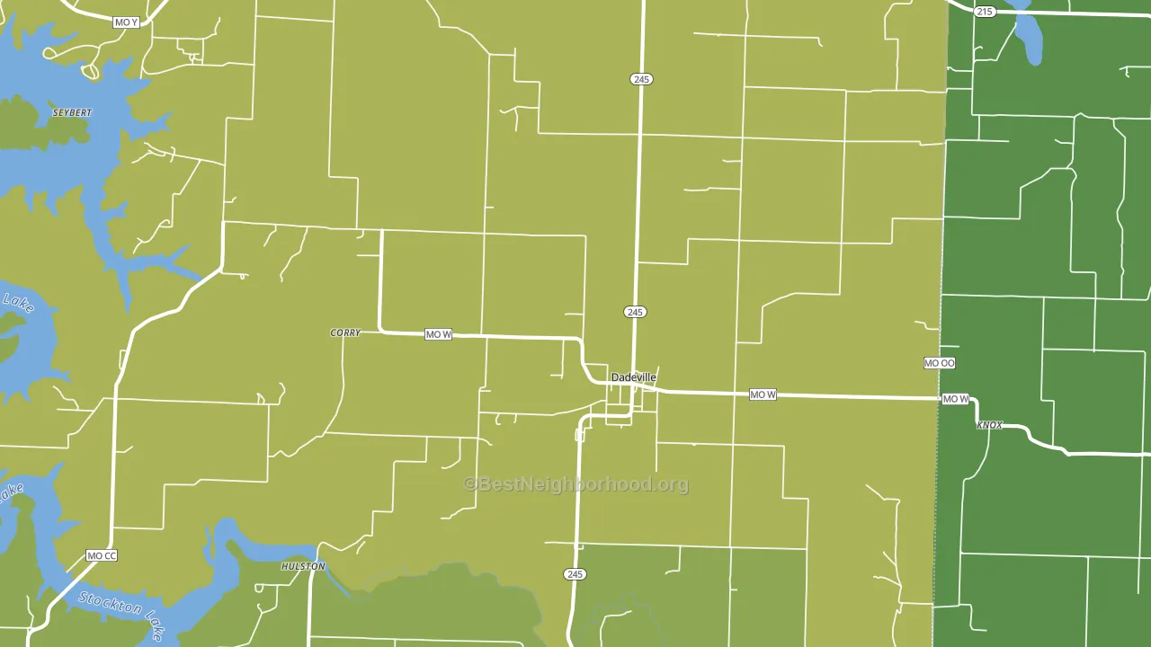 Dadeville, MO block-group voter-turnout map