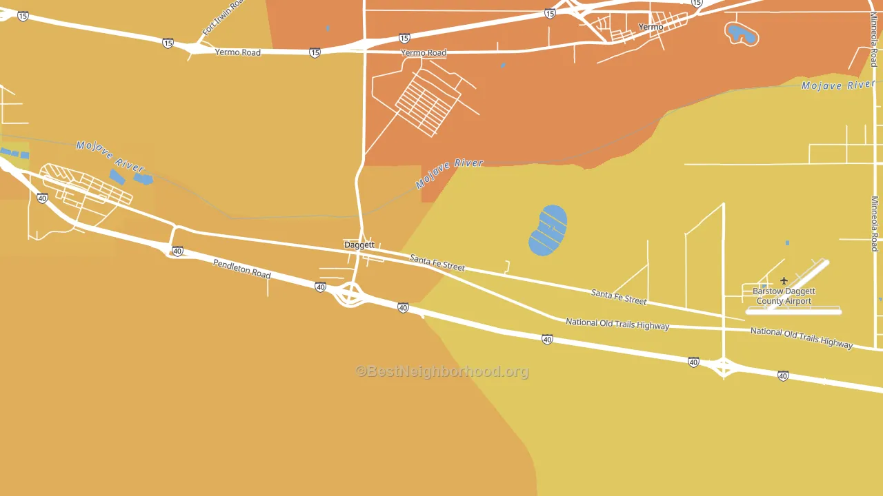 Daggett, CA block-group voter-turnout map