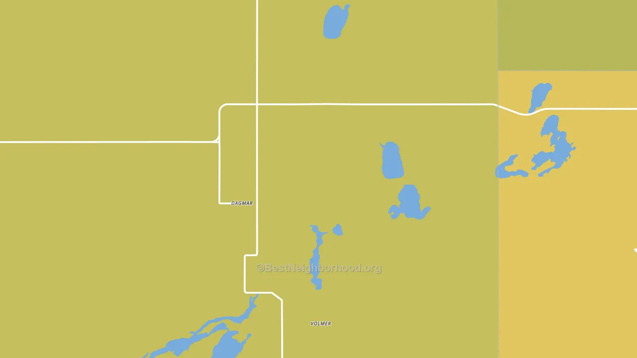 Dagmar, MT block-group voter-turnout map
