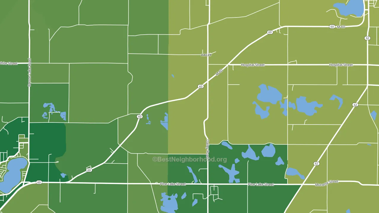 Dailey, MI block-group voter-turnout map