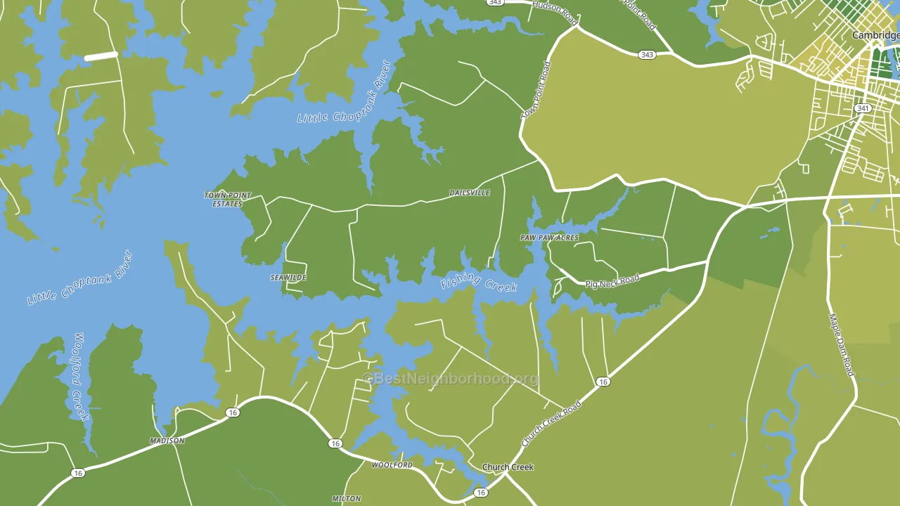 Dailsville, MD block-group voter-turnout map