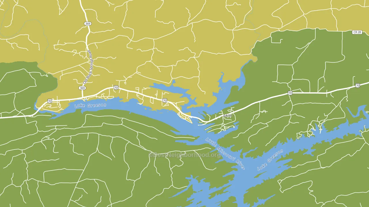Daisy, AR block-group voter-turnout map