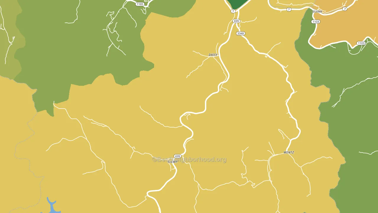 Daisy, KY block-group voter-turnout map
