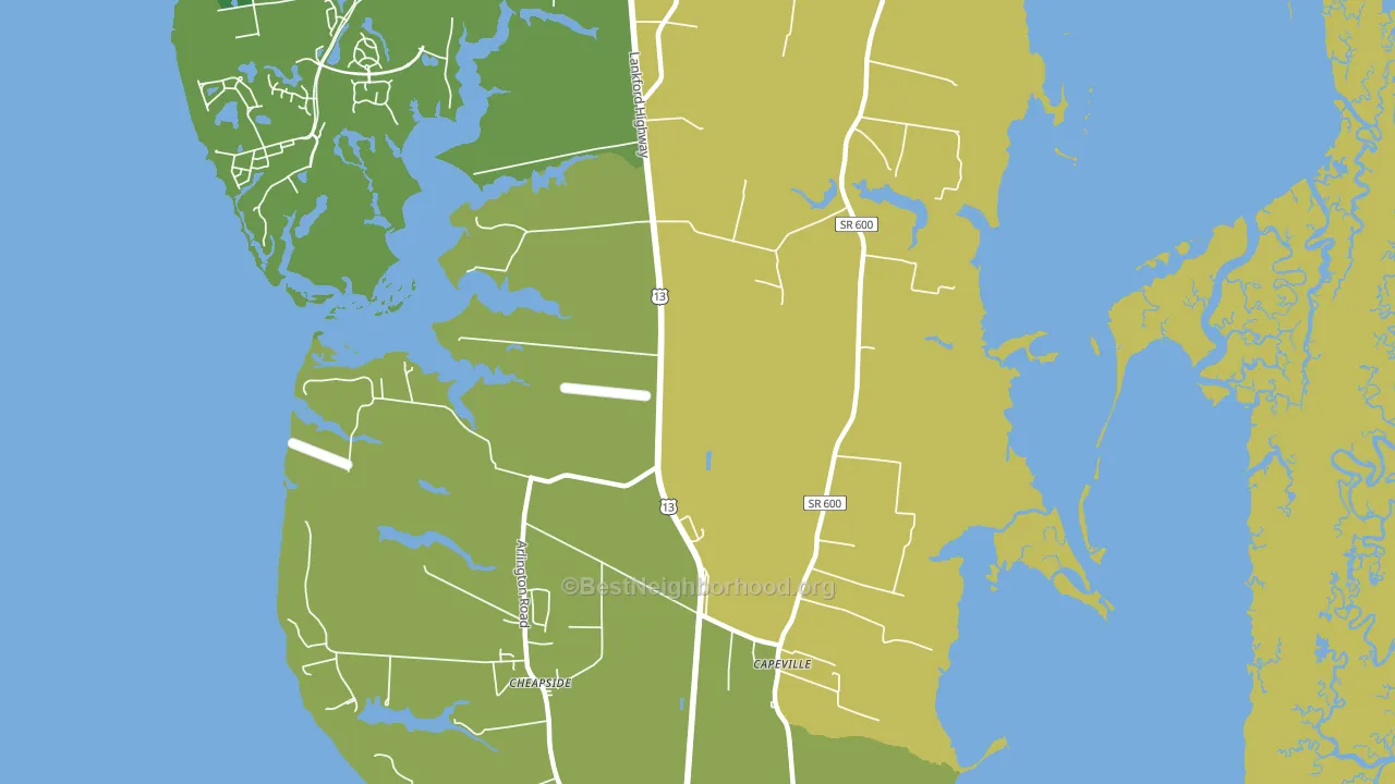 Dalbys, VA block-group voter-turnout map