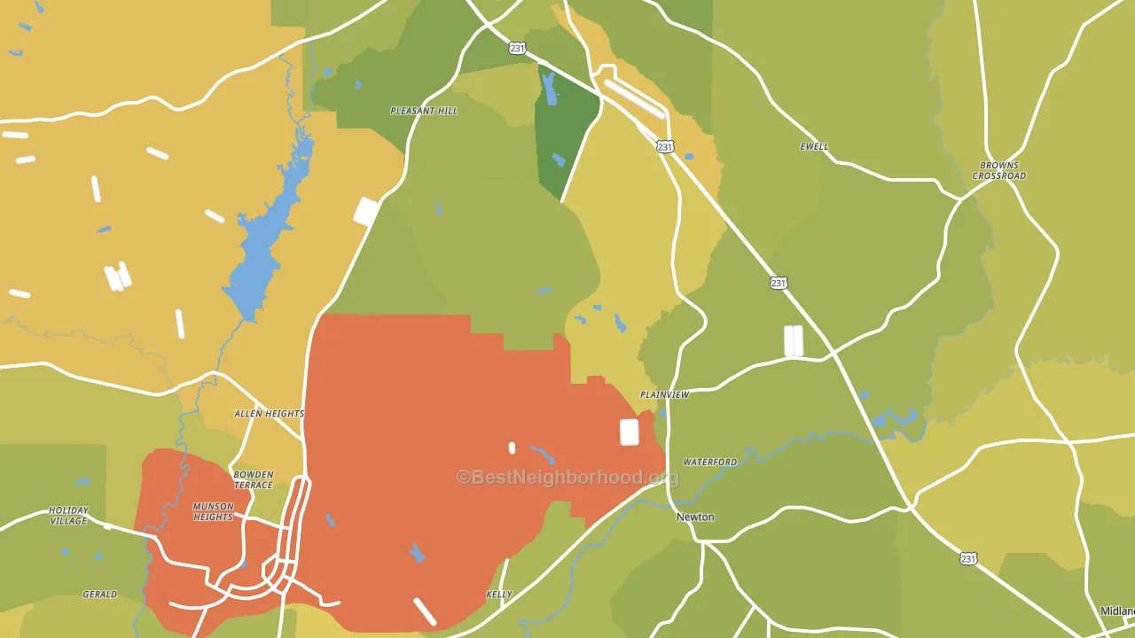 Dale County, AL block-group voter-turnout map