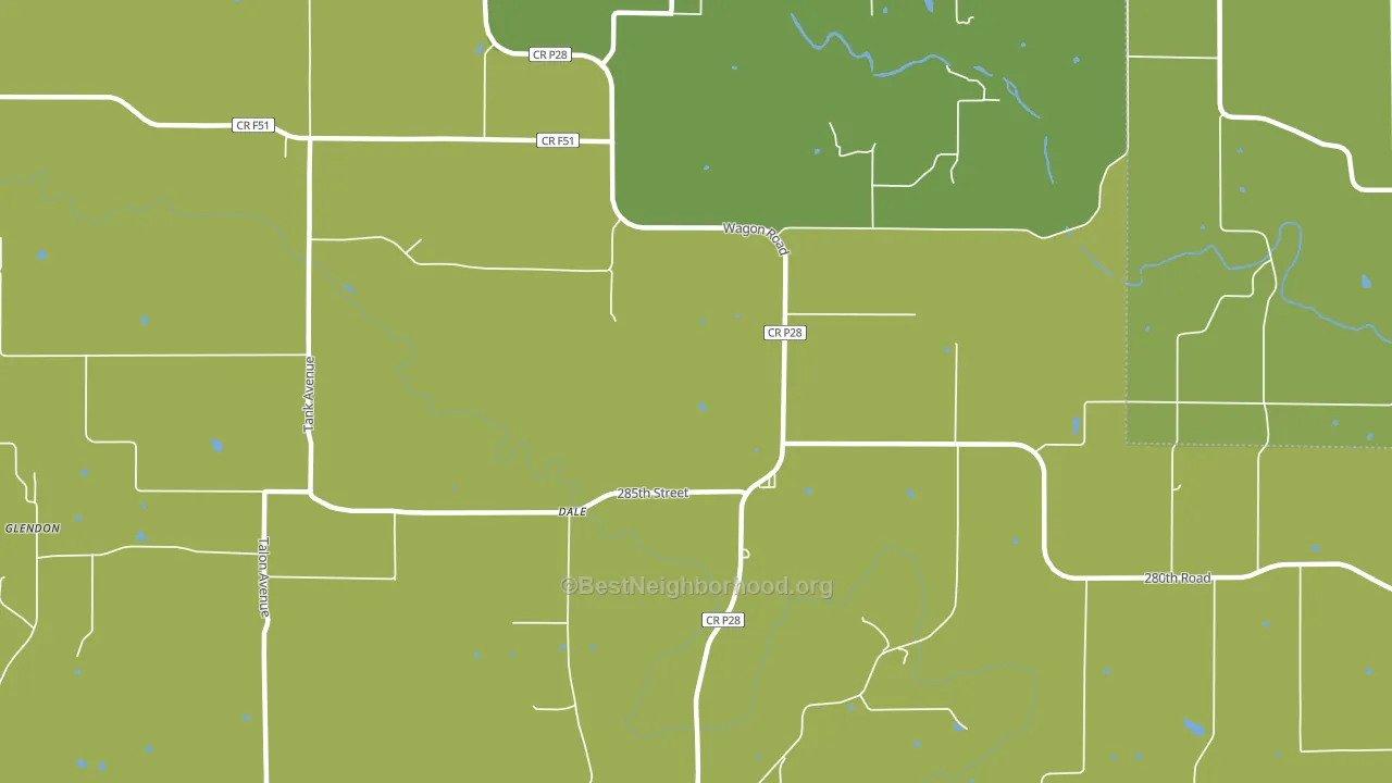 Dale, IA block-group voter-turnout map