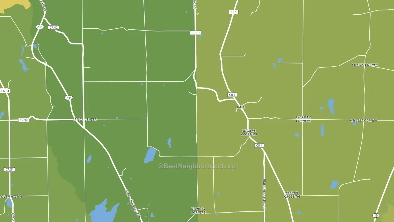 Dale, NY block-group voter-turnout map
