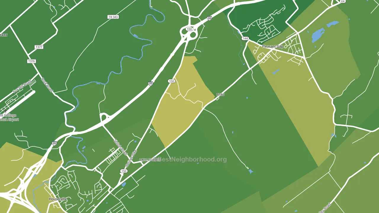Dale Summit, PA block-group voter-turnout map