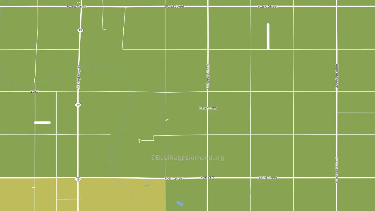 Dalesburg, SD block-group voter-turnout map
