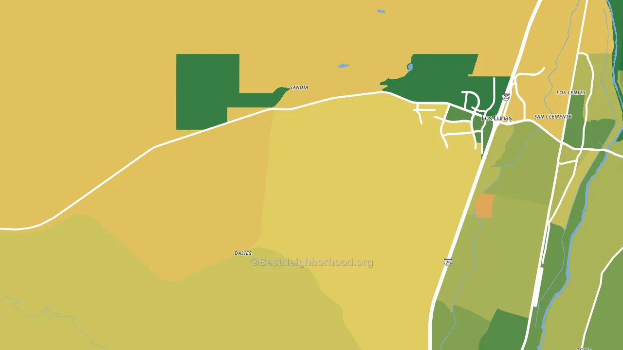 Dalies, NM block-group voter-turnout map