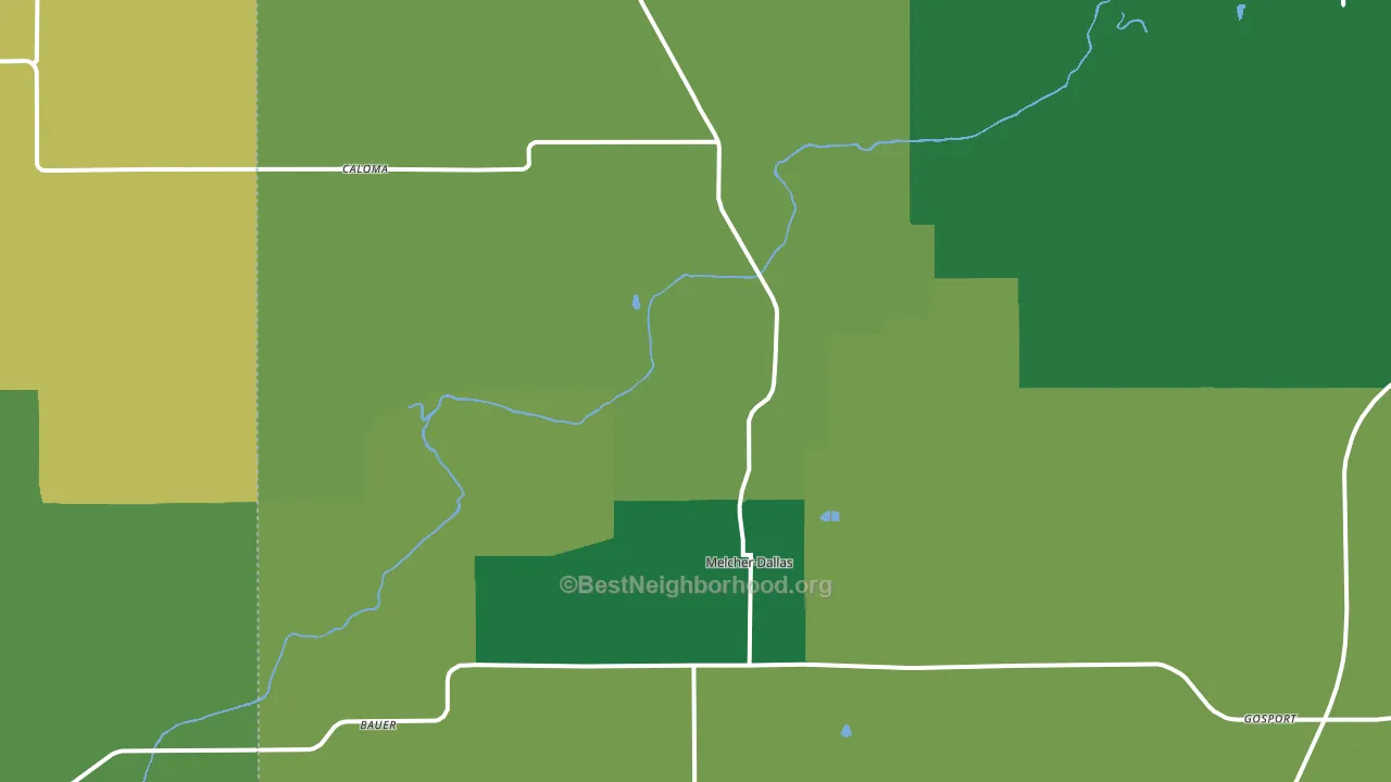 Dallas, IA block-group voter-turnout map
