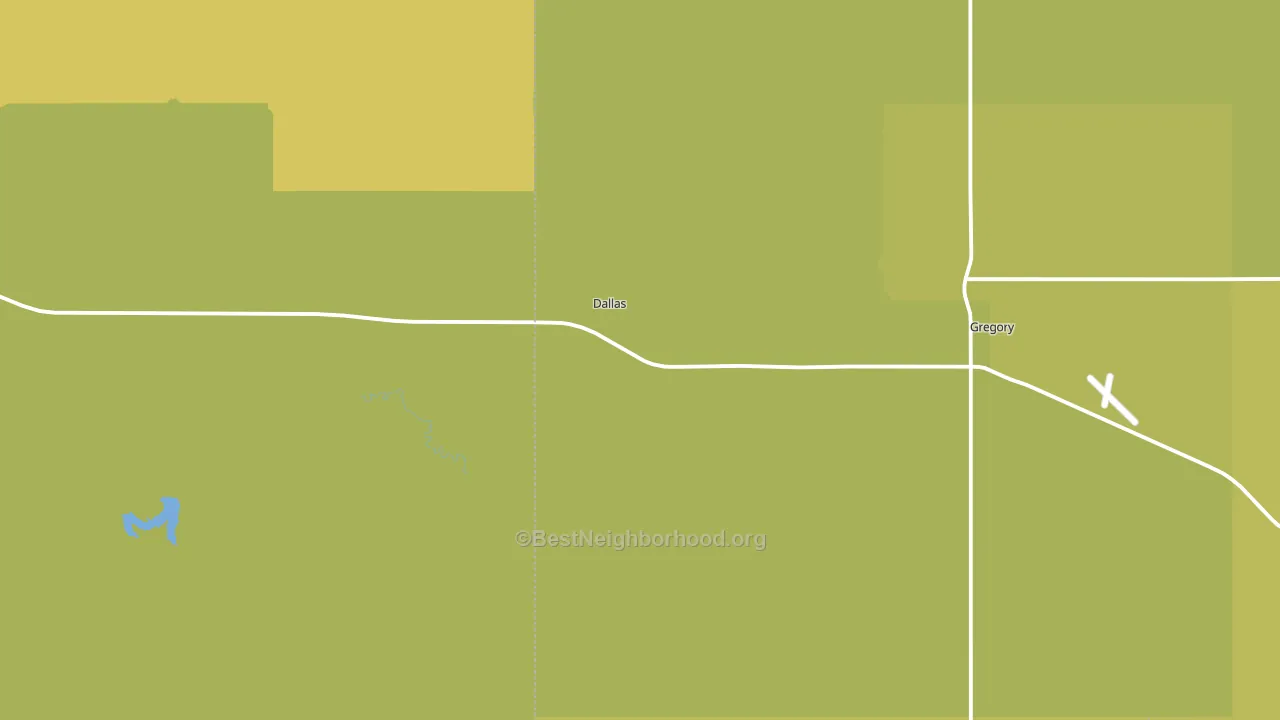 Dallas, SD block-group voter-turnout map