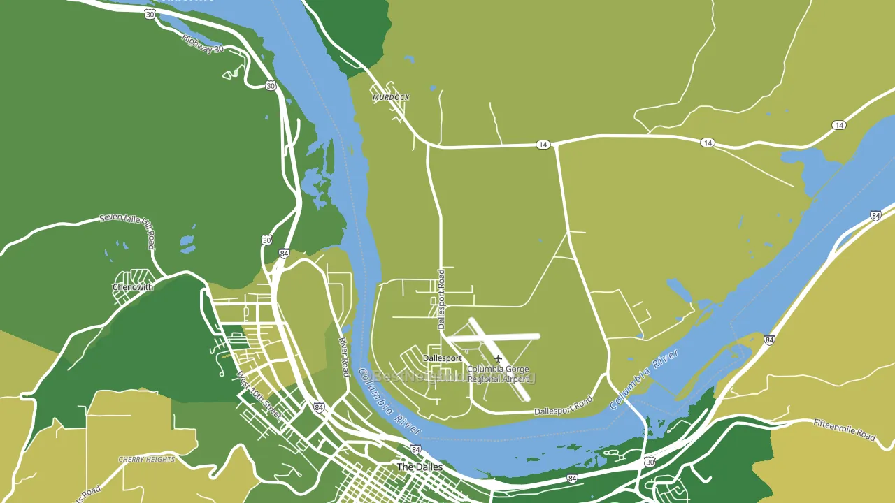 Dallesport, WA block-group voter-turnout map