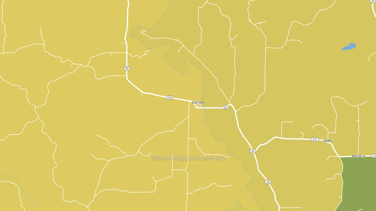 Dalton, AR block-group voter-turnout map
