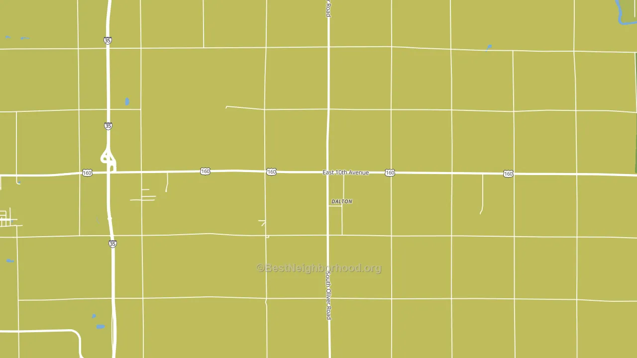 Dalton, KS block-group voter-turnout map