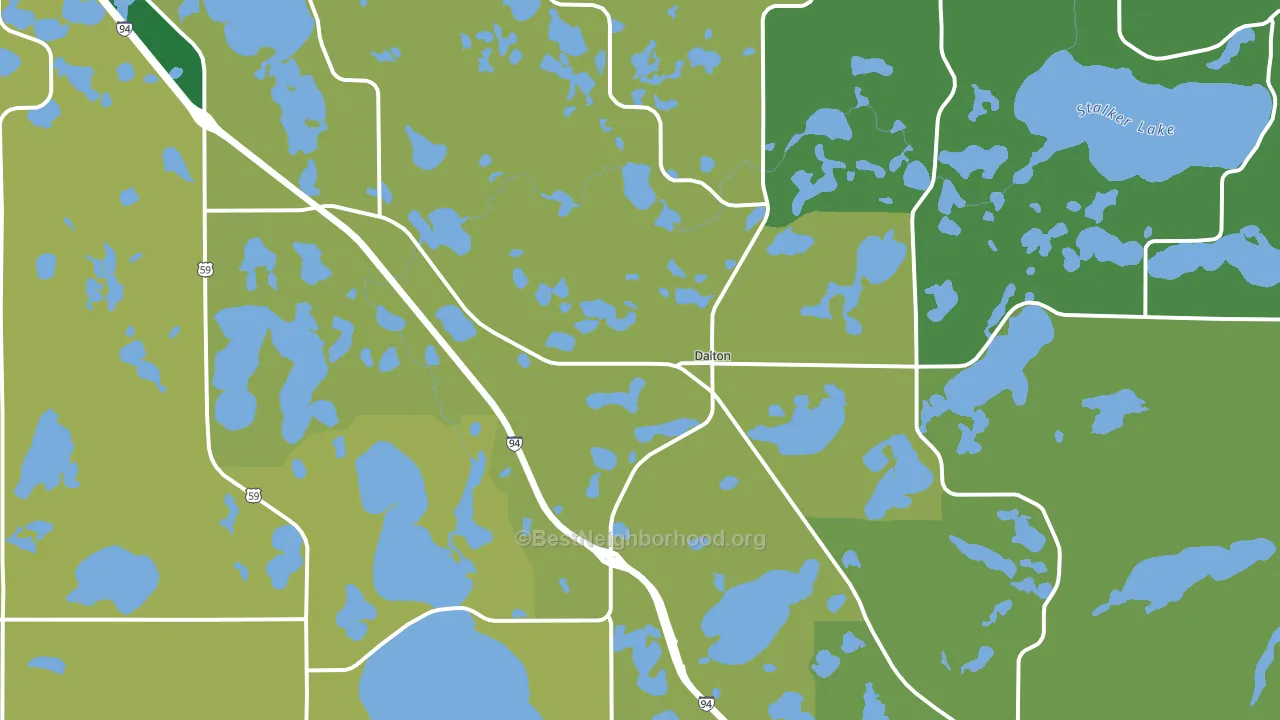 Dalton, MN block-group voter-turnout map