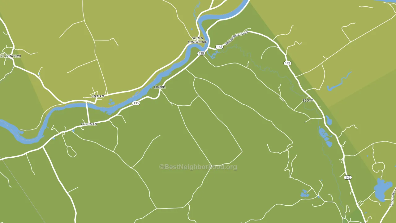 Dalton, NH block-group voter-turnout map