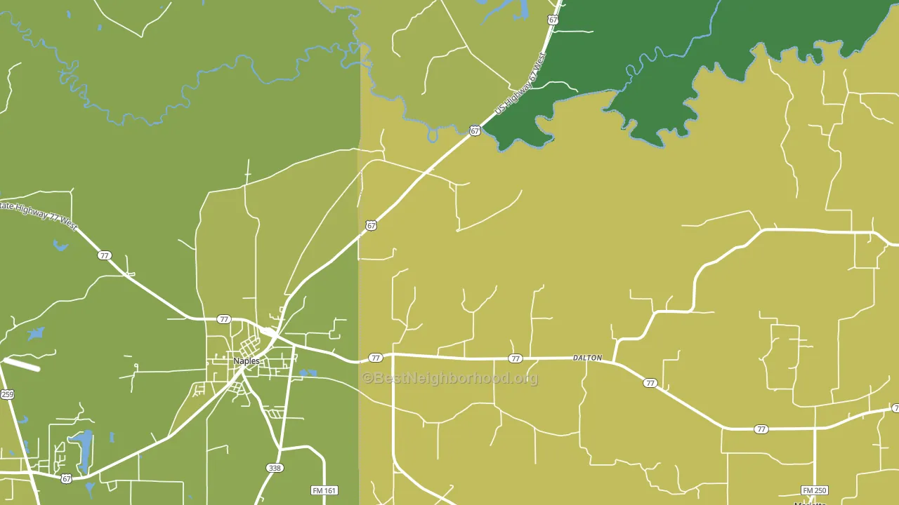 Dalton, TX block-group voter-turnout map