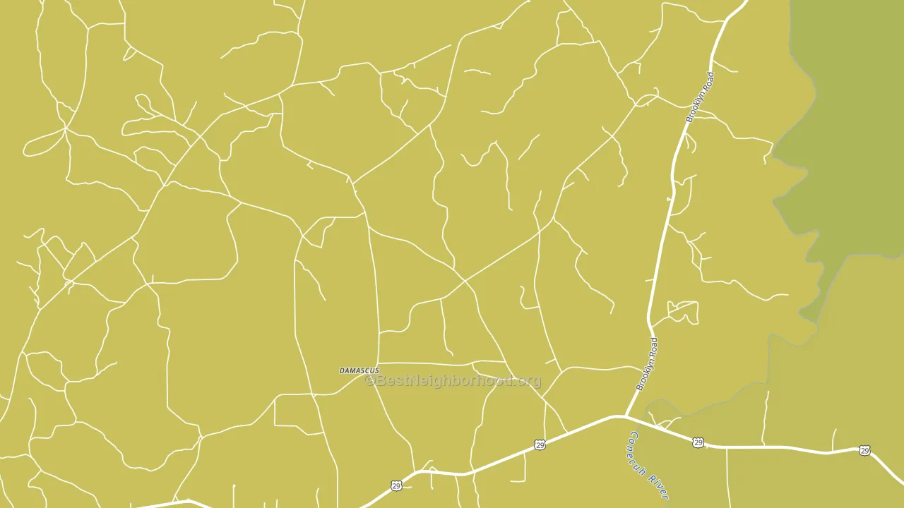 Damascus, AL block-group voter-turnout map