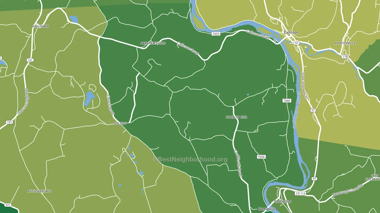 Damascus, PA block-group voter-turnout map