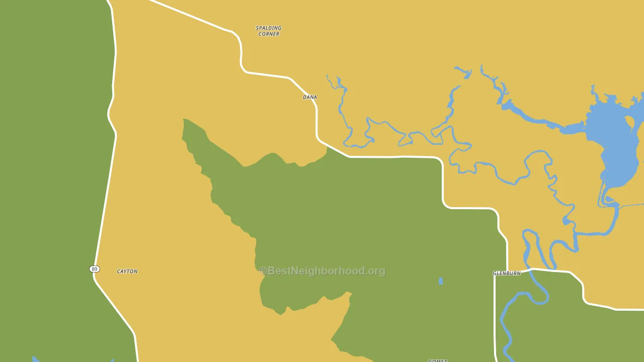 Dana, CA block-group voter-turnout map