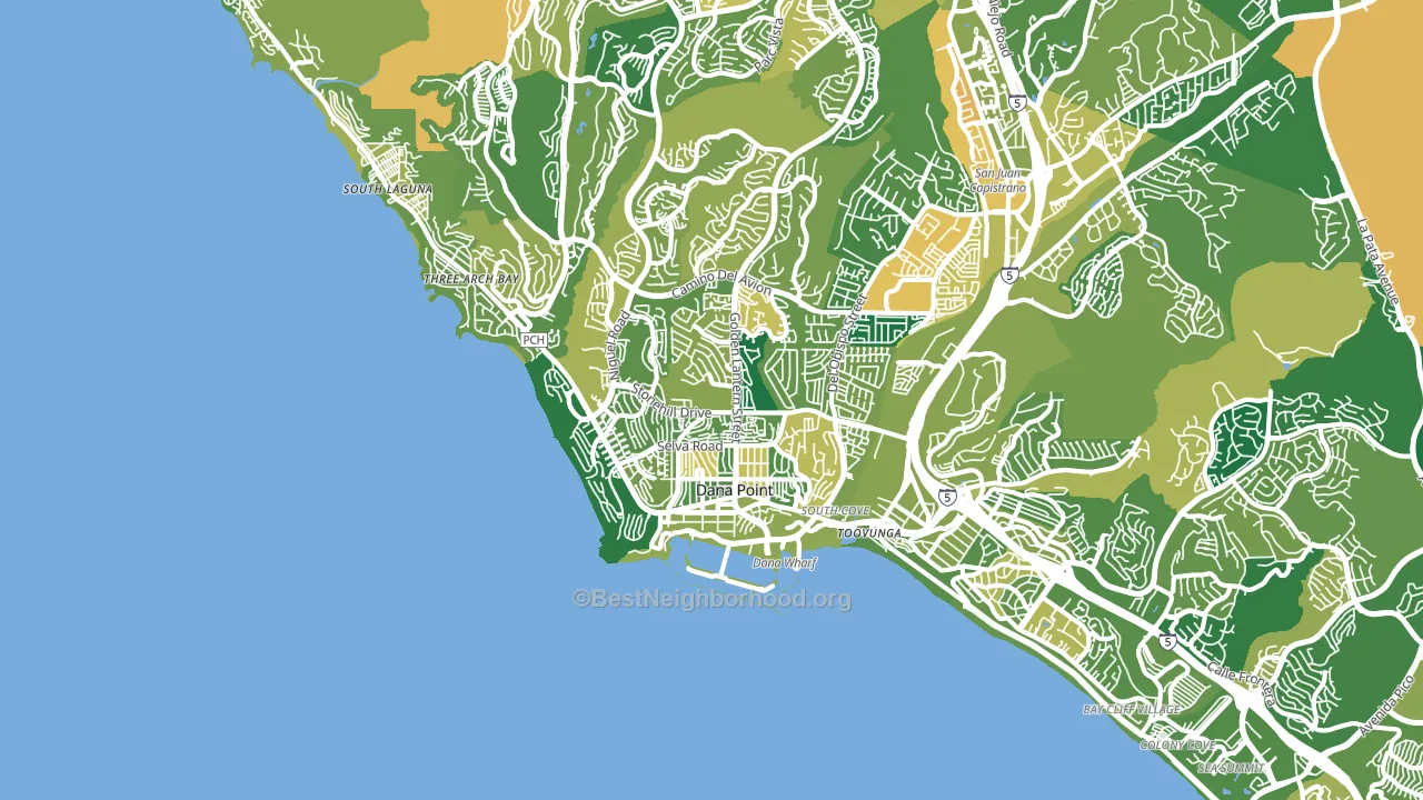Dana Point, CA block-group voter-turnout map