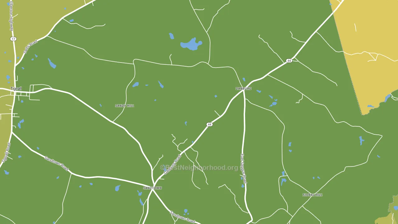 Danburg, GA block-group voter-turnout map