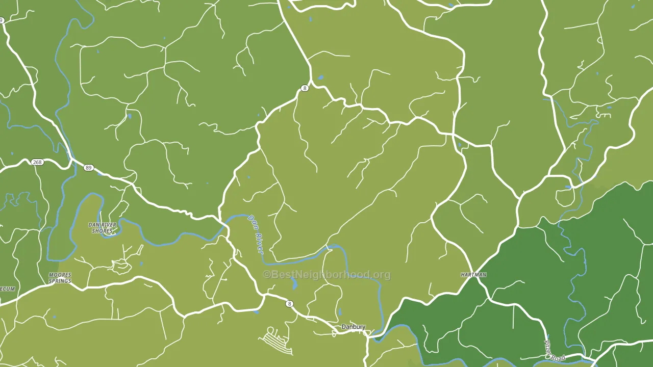 Danbury, NC block-group voter-turnout map
