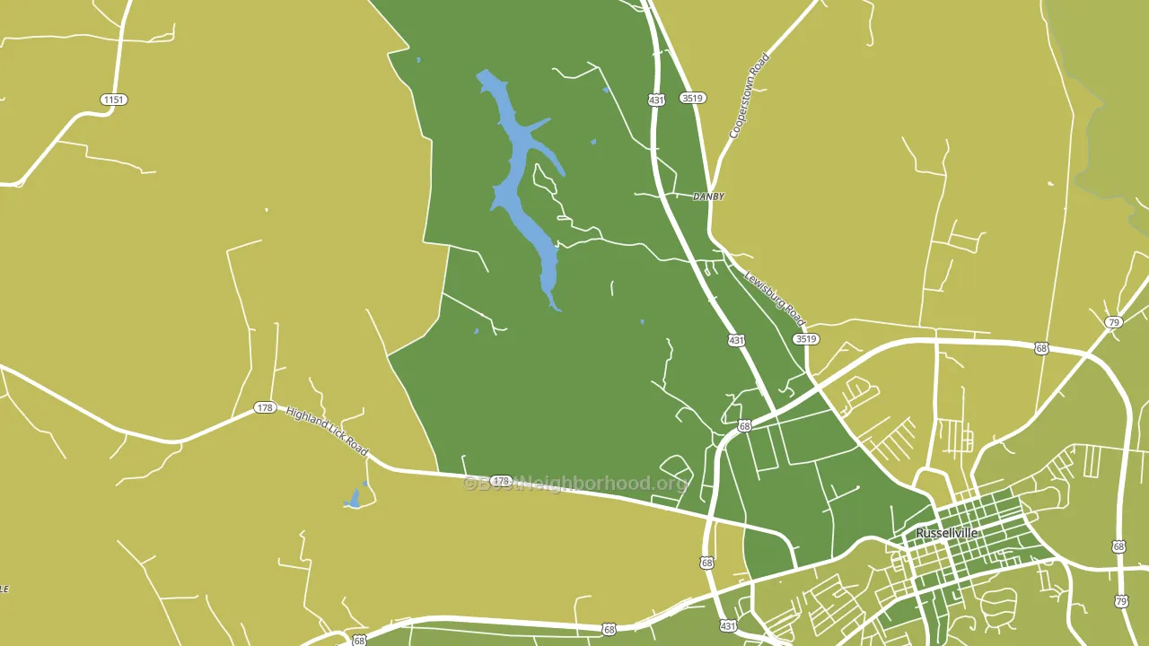 Danby, KY block-group voter-turnout map