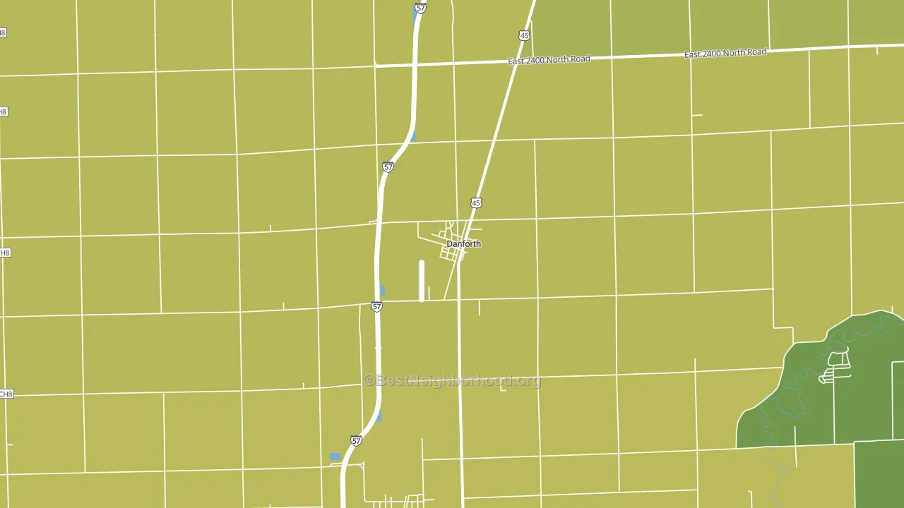 Danforth, IL block-group voter-turnout map