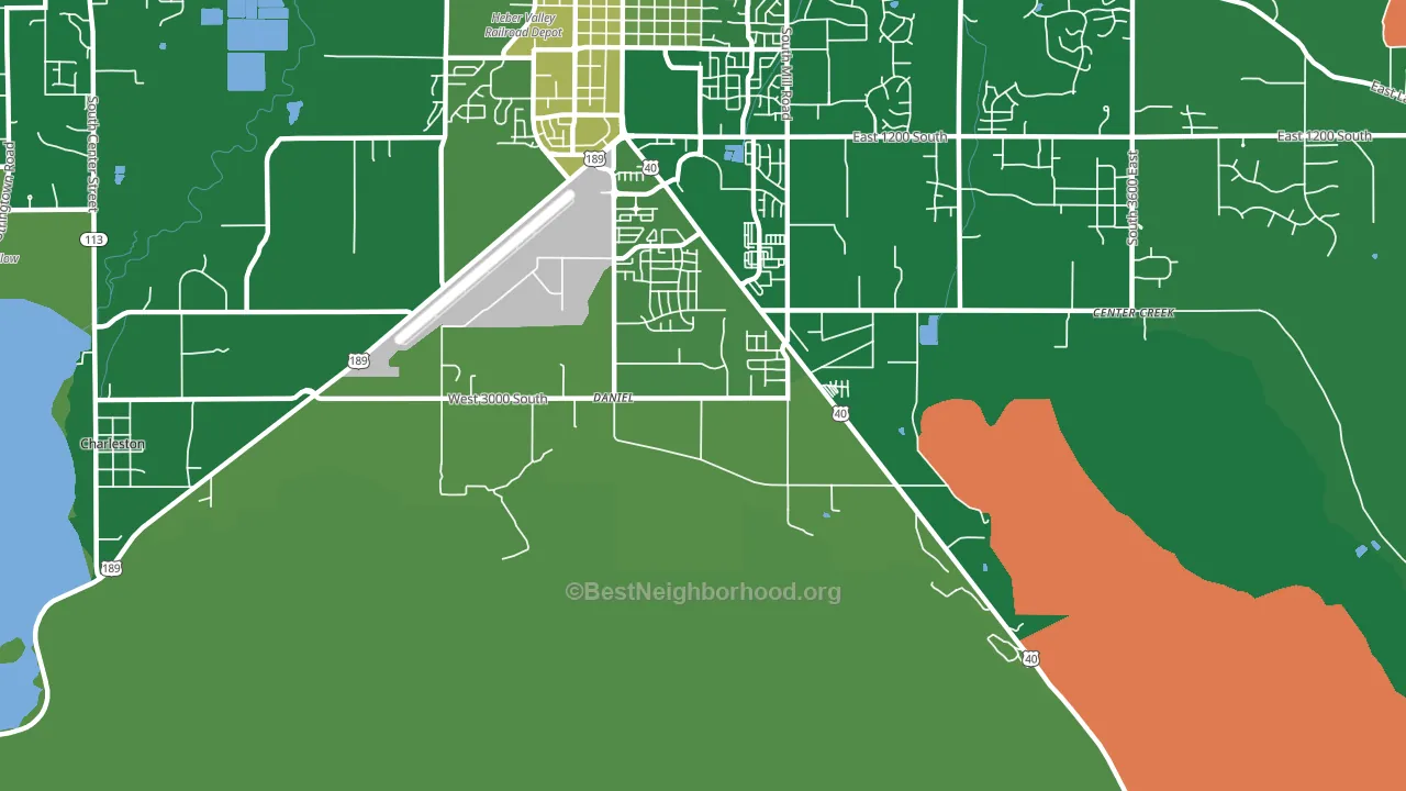 Daniel, UT block-group voter-turnout map