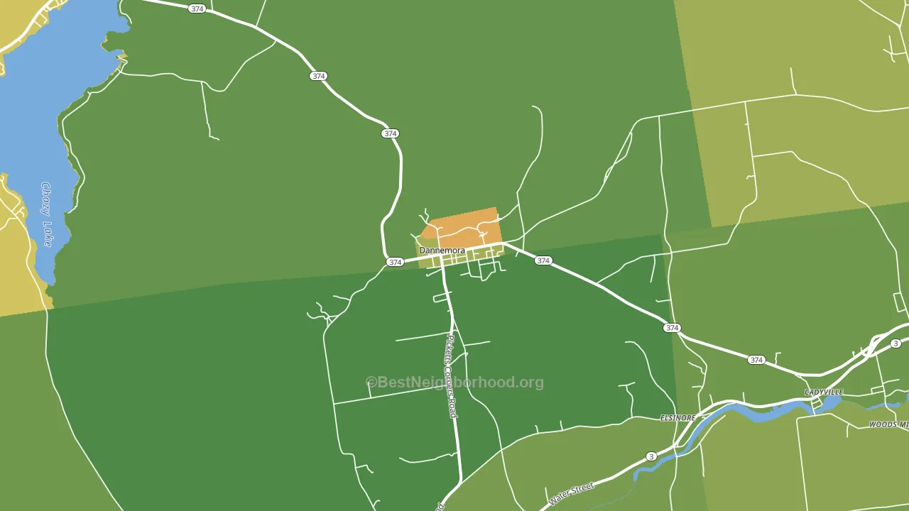 Dannemora, NY block-group voter-turnout map