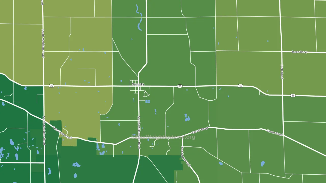 Dansville, MI block-group voter-turnout map