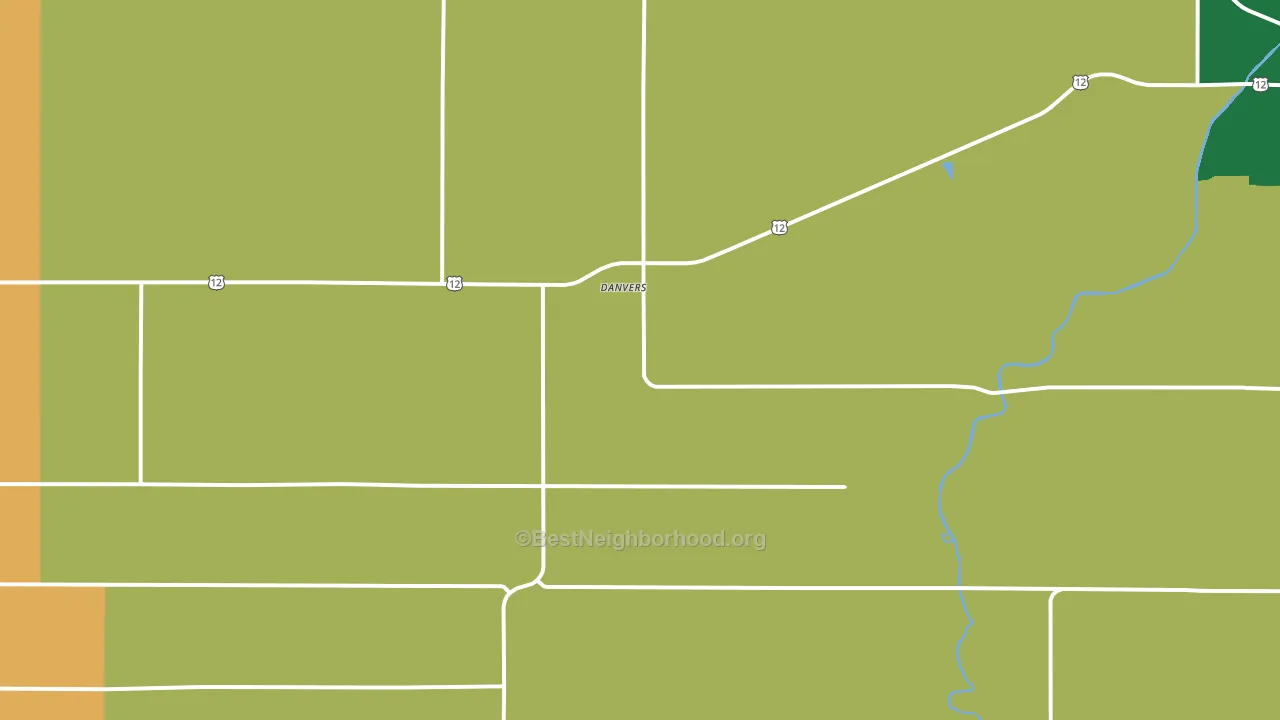 Danvers, MN block-group voter-turnout map