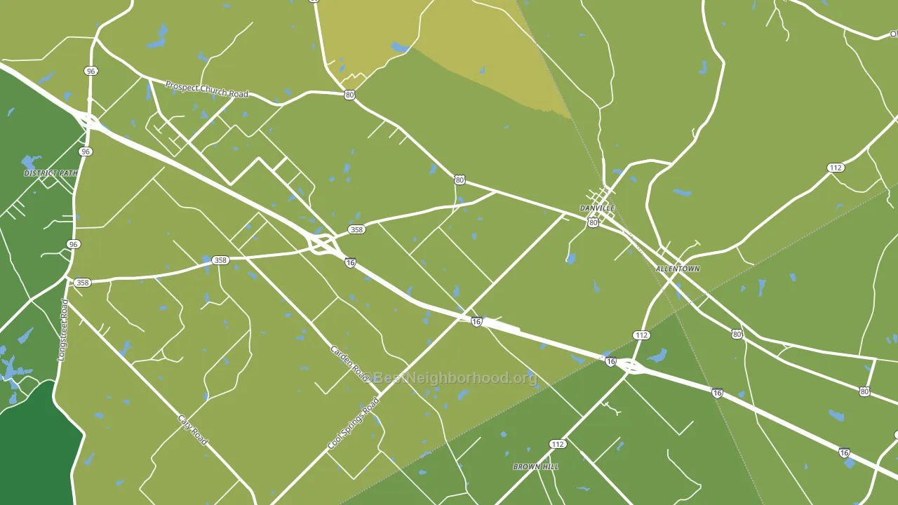 Danville, GA block-group voter-turnout map