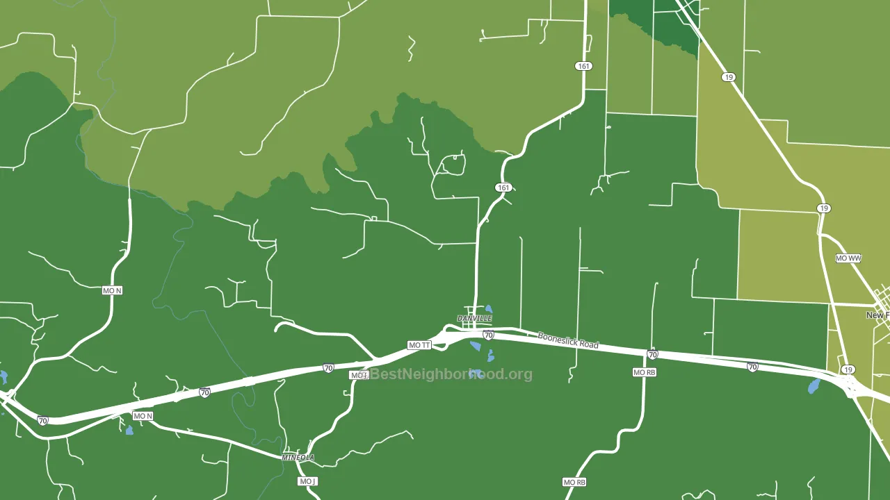Danville, MO block-group voter-turnout map