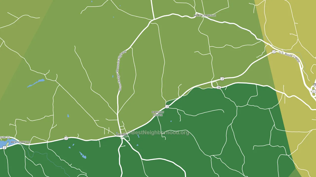 Danville, VT block-group voter-turnout map