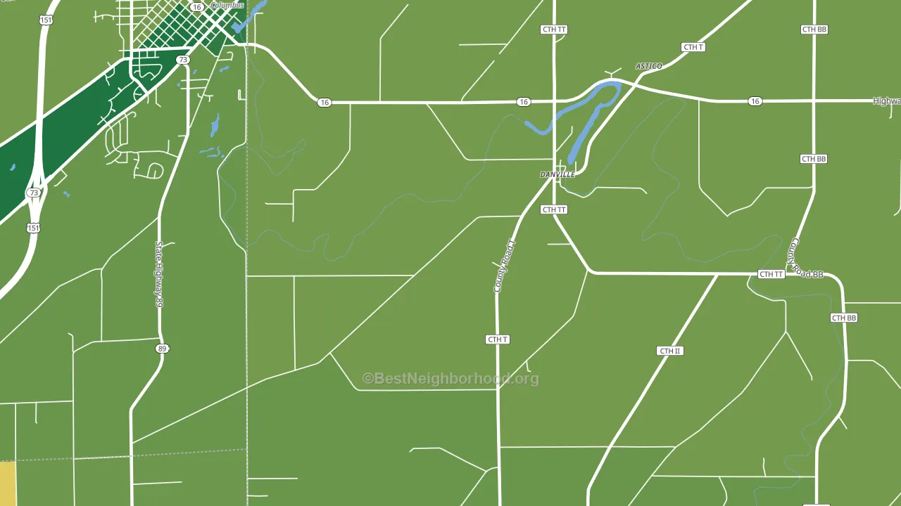 Danville, WI block-group voter-turnout map