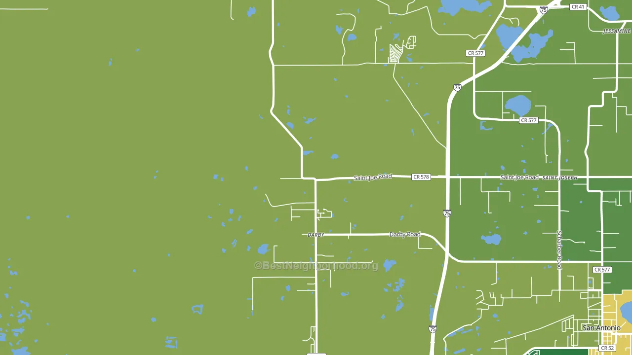 Darby, FL block-group voter-turnout map