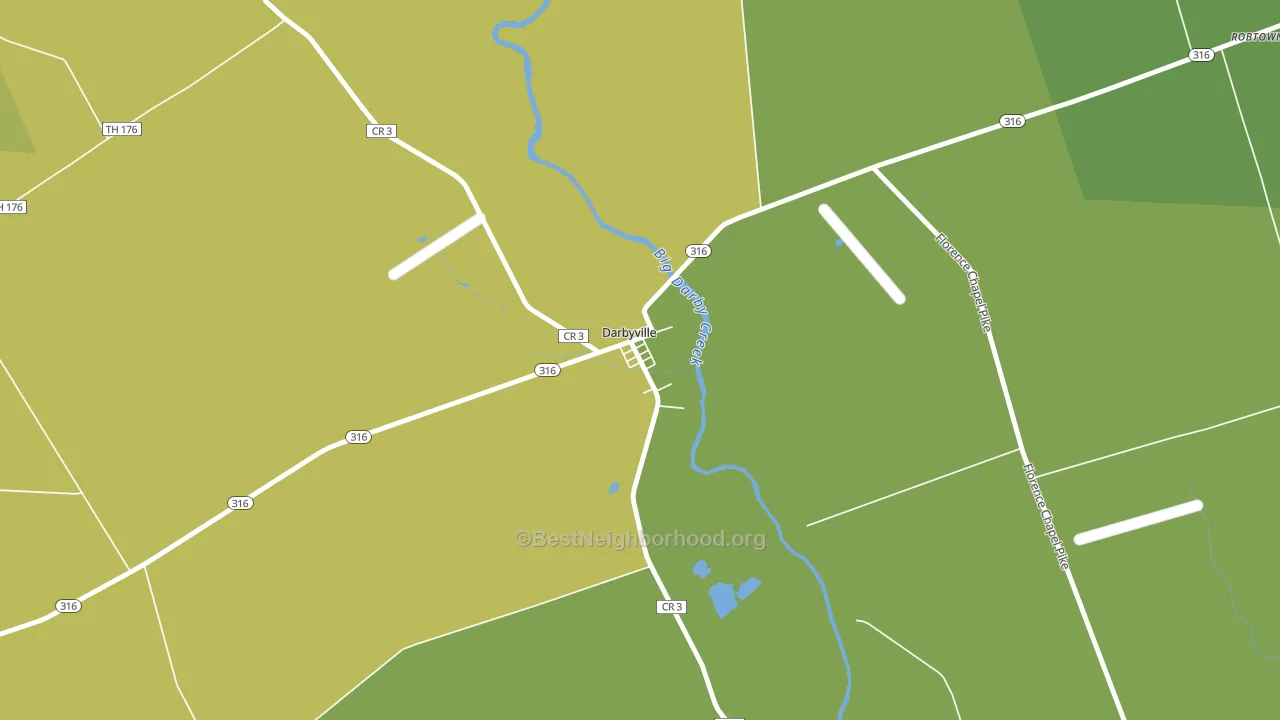 Darbyville, OH block-group voter-turnout map