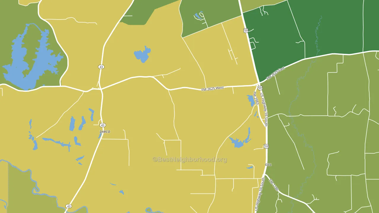 Darco, TX block-group voter-turnout map