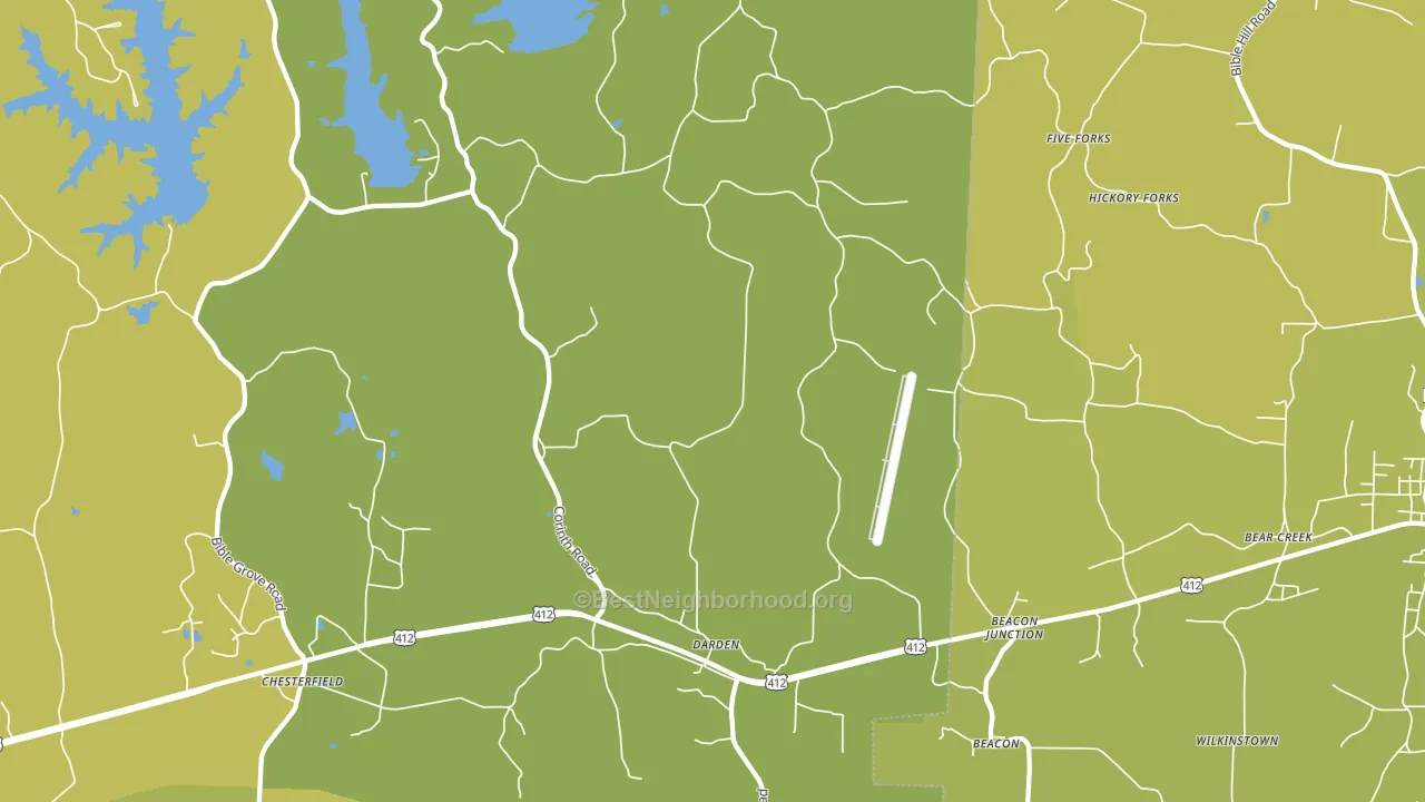 Darden, TN block-group voter-turnout map