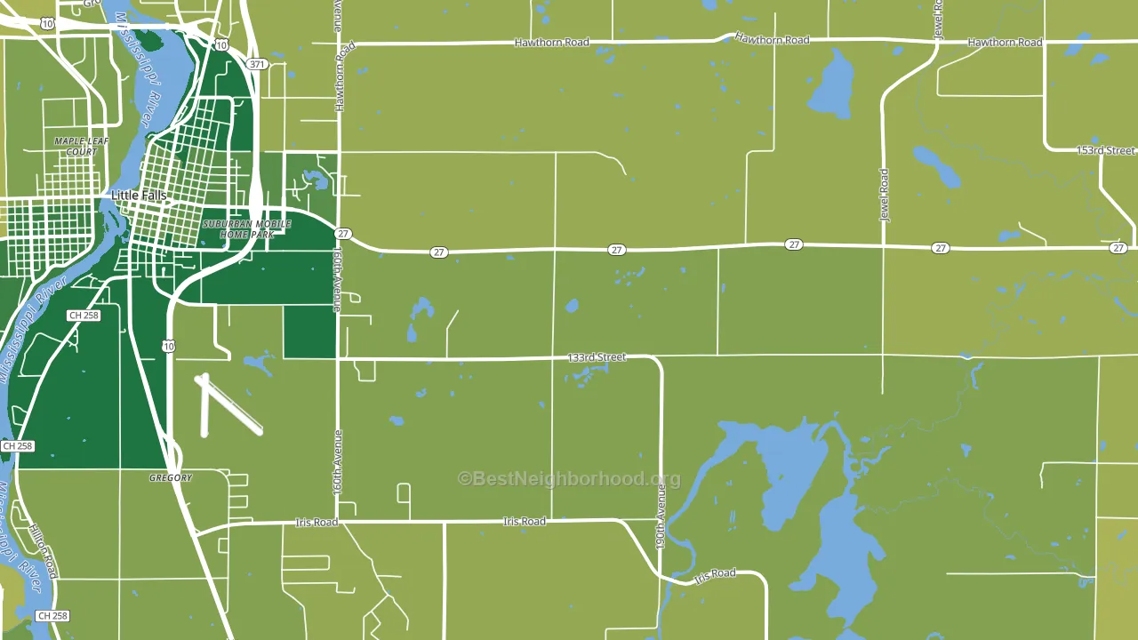 Darling, MN block-group voter-turnout map