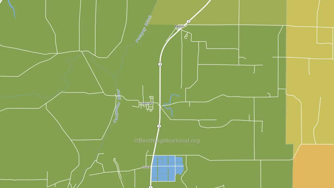 Darling, MS block-group voter-turnout map