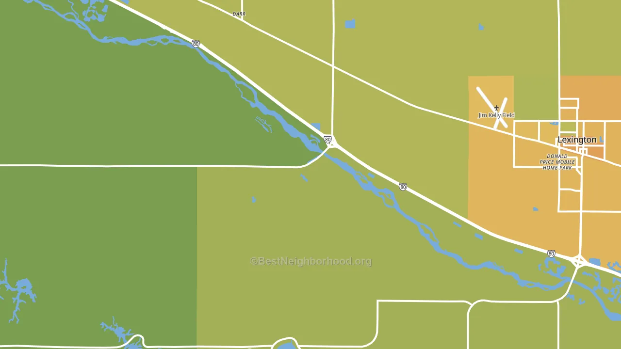 Darr, NE block-group voter-turnout map