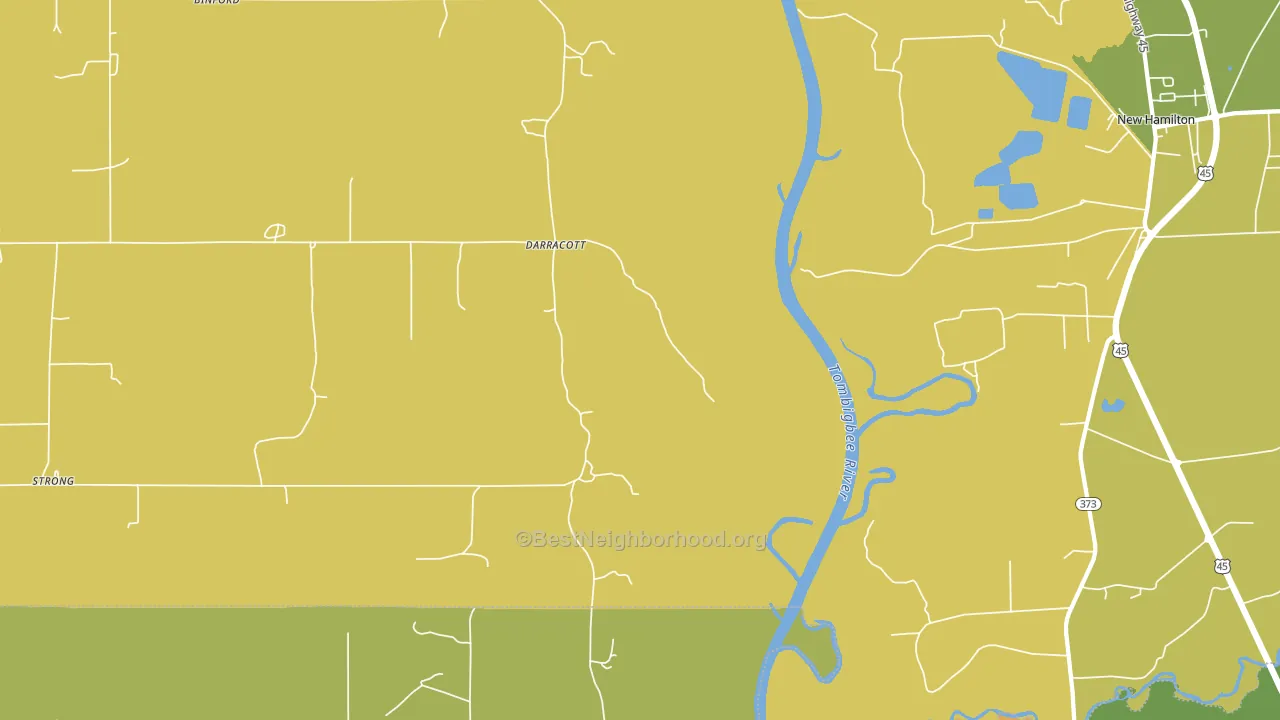 Darracott, MS block-group voter-turnout map