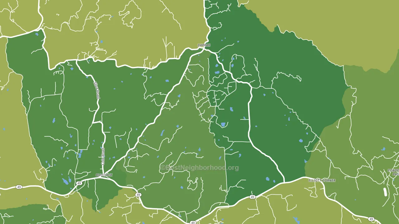 Darrah, CA block-group voter-turnout map