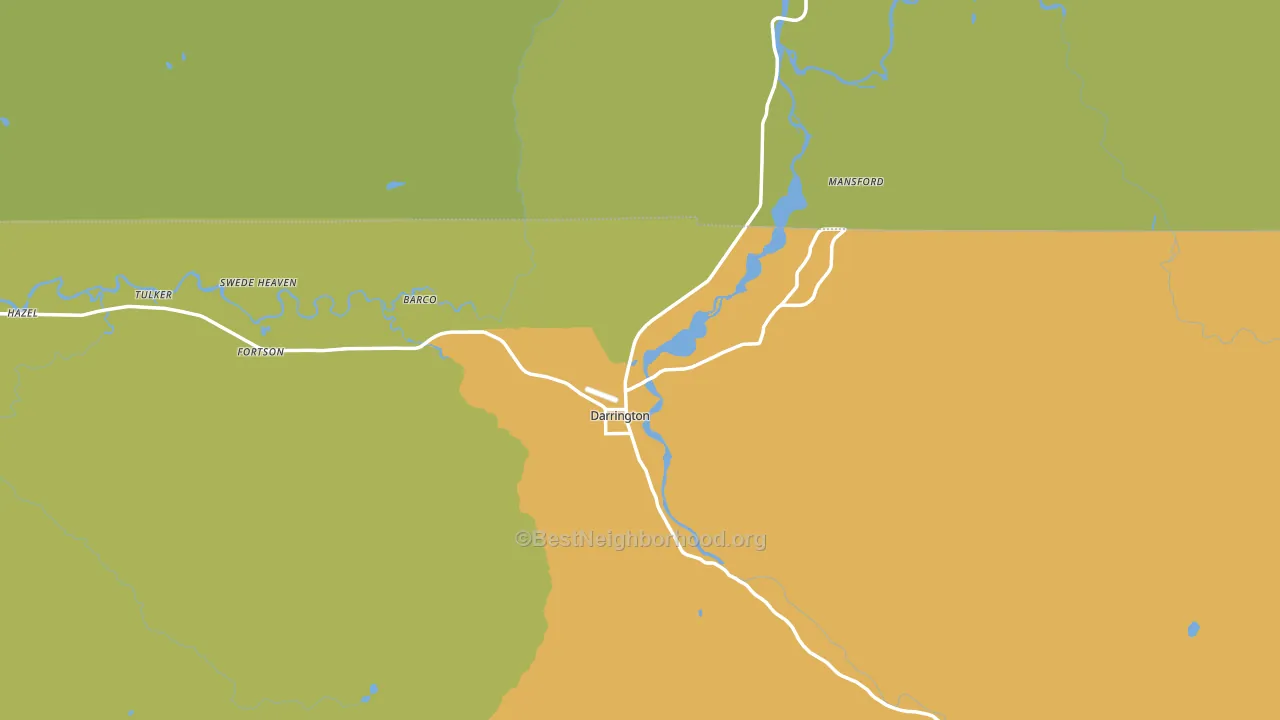 Darrington, WA block-group voter-turnout map
