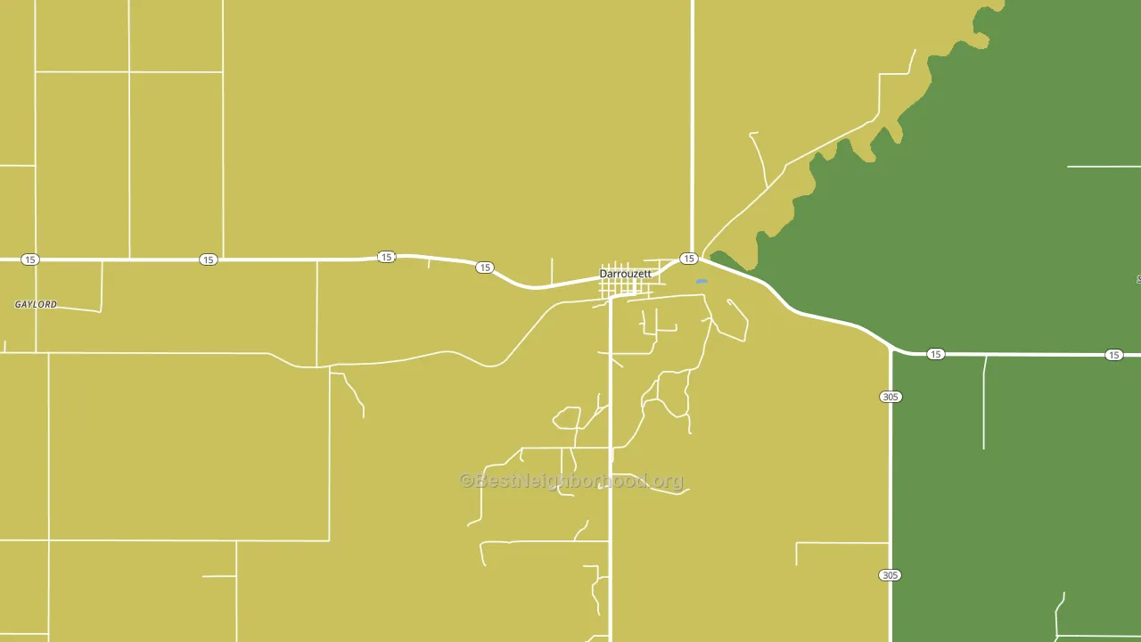 Darrouzett, TX block-group voter-turnout map